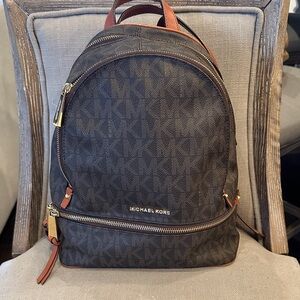 Michael Kors Dark Brown Signature Backpack